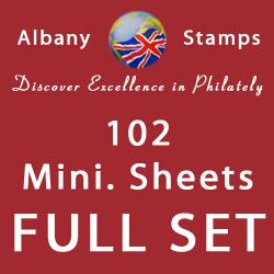 Full Set of 102 Miniature Sheets MS1058 to MS3578 (Pre-Barcode Era)