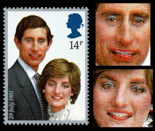 1981 Royal Wedding 14p Unusual Colour Error